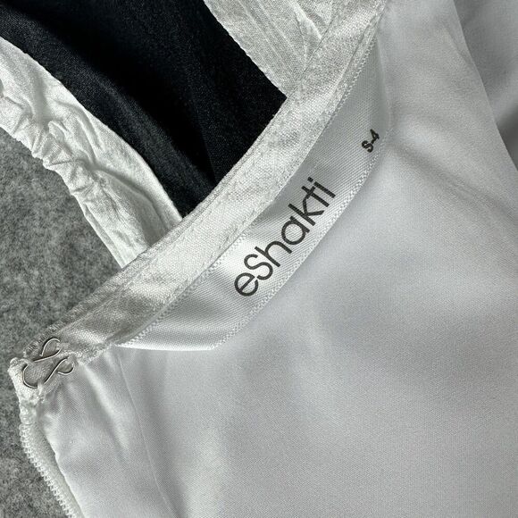 EShakti Dress Womens S Black White Banded Stripe Party Prom Fit & Flare Pockets* - Picture 16 of 16